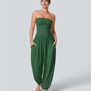 HALARA Green Strapless Jumpsuit